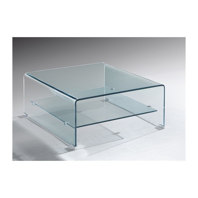 Mesa DREW, baja, cristal curvado — imagen 2