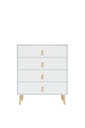 CÓMODA ANZIO BLANCA 4 CAJONES - 2
