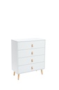 CÓMODA ANZIO BLANCA 4 CAJONES - 3