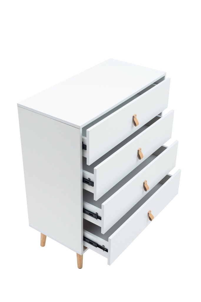 CÓMODA ANZIO BLANCA 4 CAJONES - 5