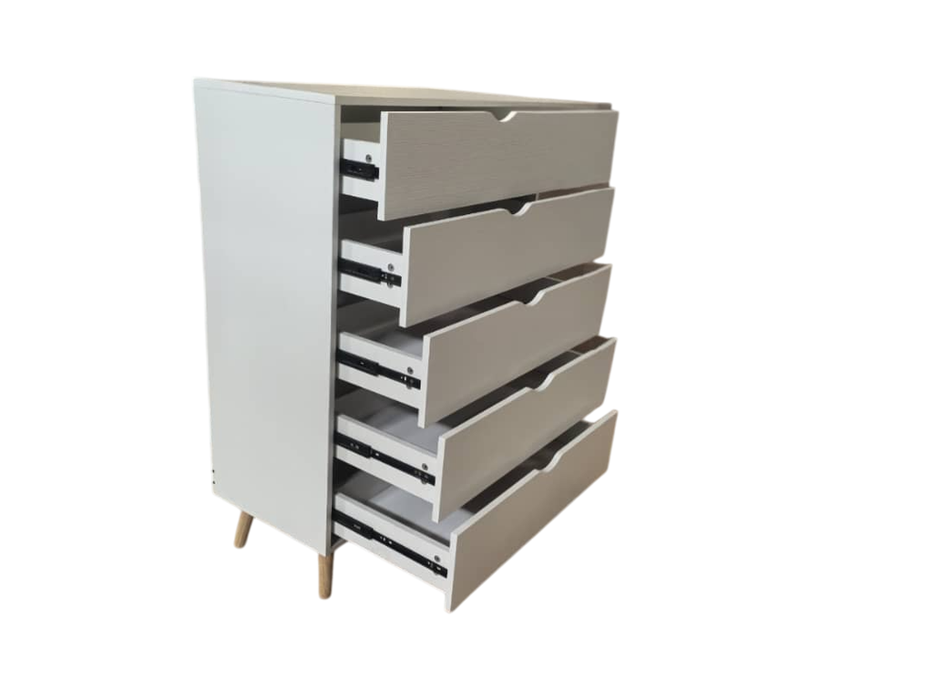 CÓMODA FIANO BLANCA 5 CAJONES - 6