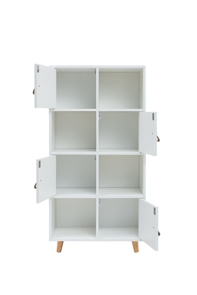 ESTANTERIA ANZIO BLANCA CON PUERTAS TIRADOR PU - 3