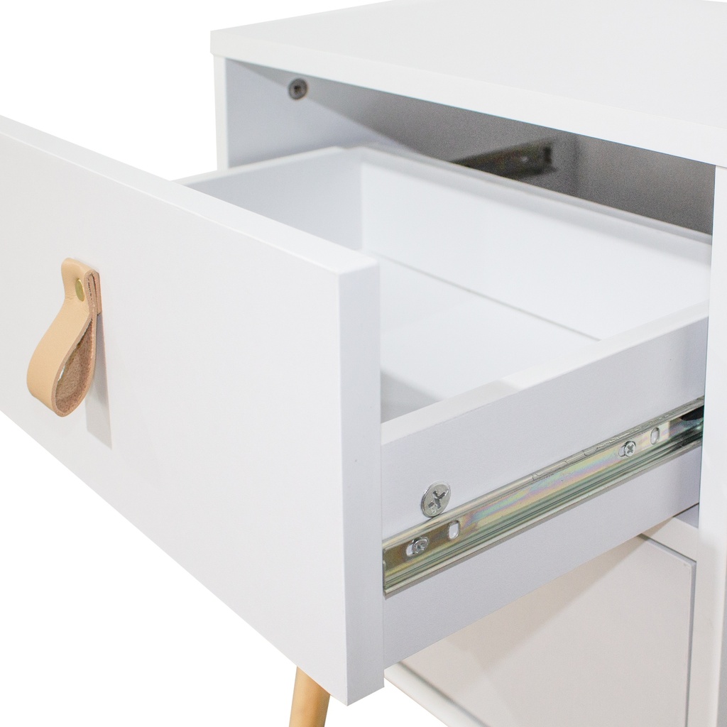 MESITA ANZIO BLANCA 2 CAJONES - 4