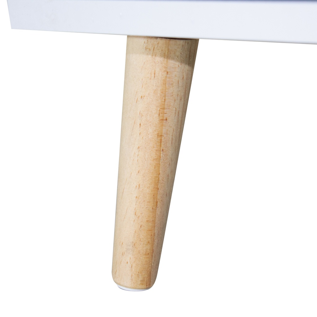 MESITA ANZIO BLANCA 2 CAJONES - 5