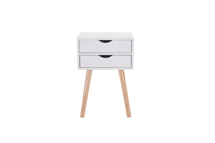 MESITA FIANO 2 CAJONES BLANCA - 2