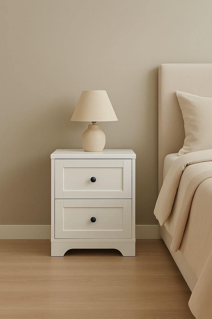 MESITA OTTAVIA 2 CAJONES BLANCA - 2