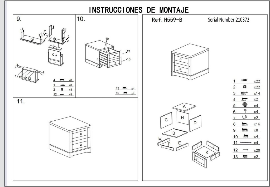 MESITA OTTAVIA 2 CAJONES BLANCA - 6