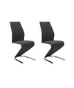 PACK 2 SILLAS UNIQUE NEGRAS PATAS CROMADAS - 2