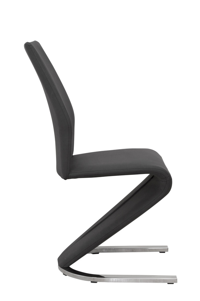 PACK 2 SILLAS UNIQUE NEGRAS PATAS CROMADAS - 3