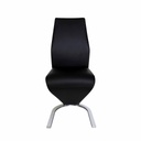 PACK 2 SILLAS UNIQUE NEGRAS PATAS CROMADAS - 4