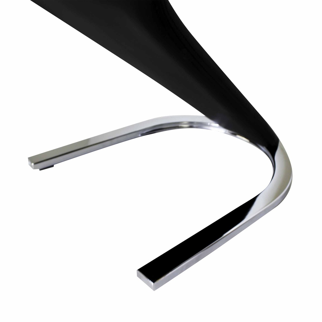 PACK 2 SILLAS UNIQUE NEGRAS PATAS CROMADAS - 6