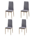 PACK 4 SILLAS AVAT GRIS PATAS ROBLE ASERRADO - 2