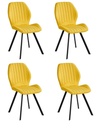 PACK 4 SILLAS DELAWARE 2 MOSTAZA PATA NEGRA - 3