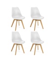 PACK 4 SILLAS NORDIC BLANCAS PATAS EN HAYA - 2