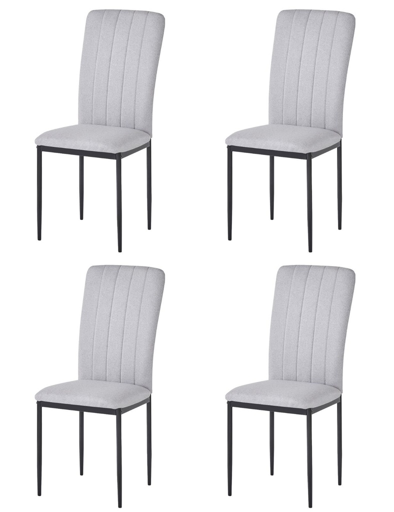 PACK 4 SILLAS TRENTON GRIS CENIZA - 2