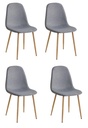 PACK DE 4 SILLAS JAMES GRIS ACERO ASERRADAS - 3