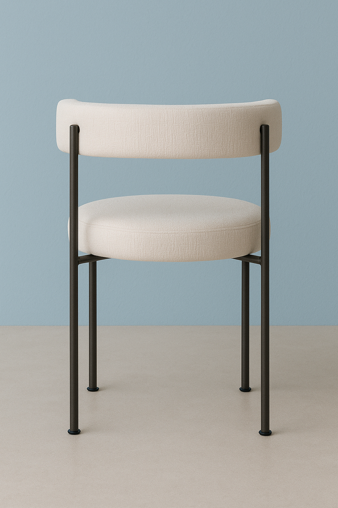 PACK DE 4 SILLAS TUCKER TELA BEIGE, PATAS METAL NEGRAS - 6