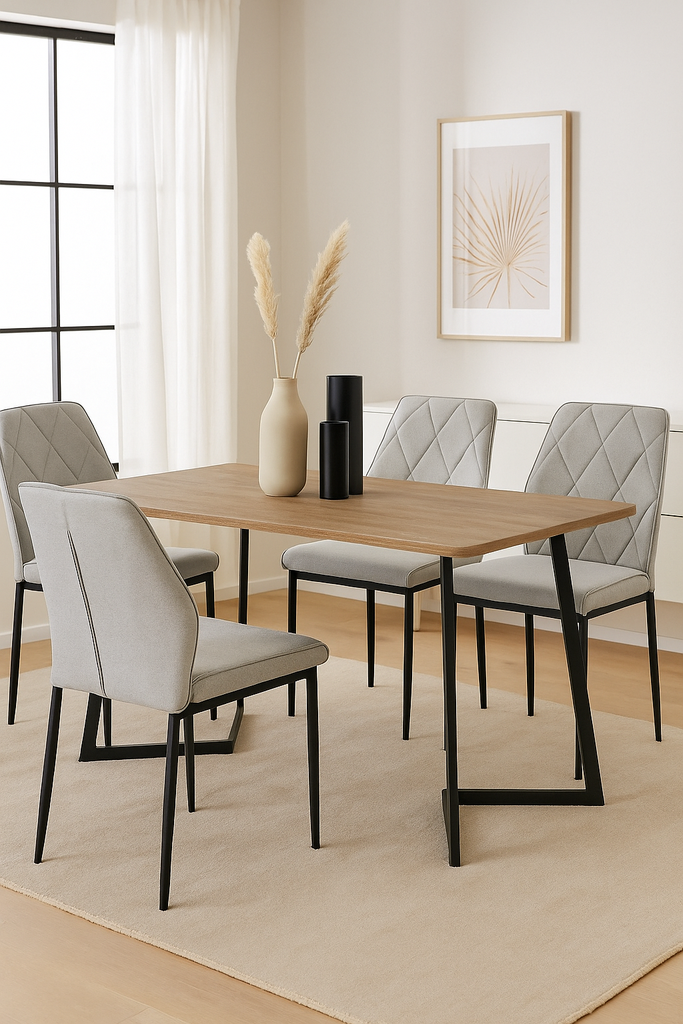 MESA AMBLER PATAS METAL Y TAPA MELAMINA ASERRADA - 2