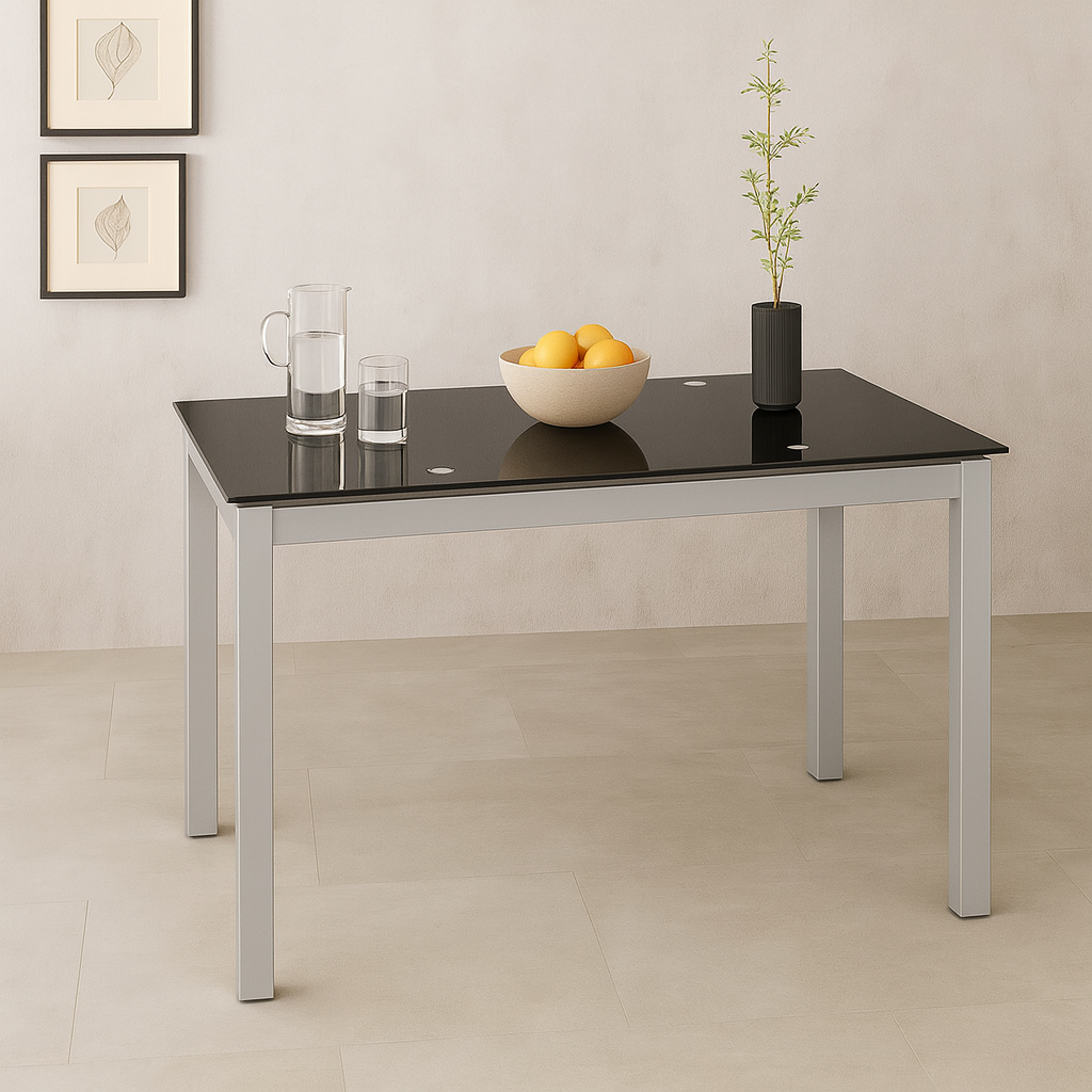 MESA BISBE EXTENSIBLE NEGRA CHASIS GRIS - 2
