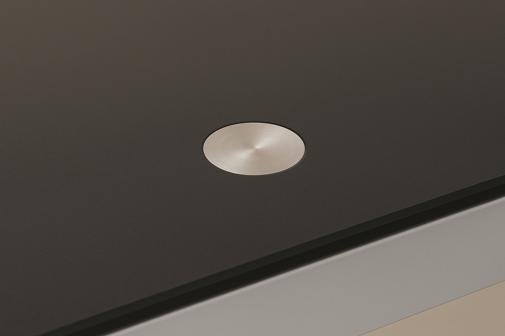 MESA BISBE EXTENSIBLE NEGRA CHASIS GRIS - 3