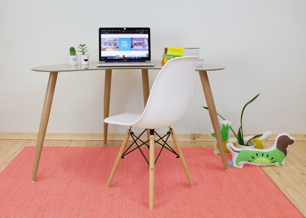 MESA ESCRITORIO POLARIS MARRÓN PATA ASERRADA - 2