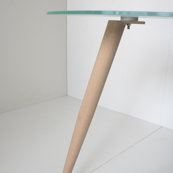 MESA ESCRITORIO POLARIS MARRÓN PATA ASERRADA - 4