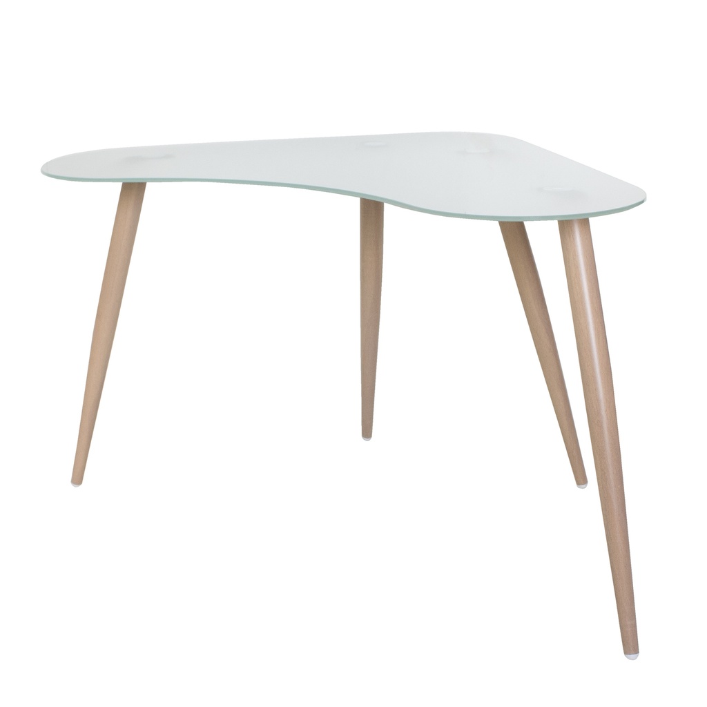 MESA ESCRITORIO POLARIS TRANSLÚCIDO PATA ASERRADA - 3