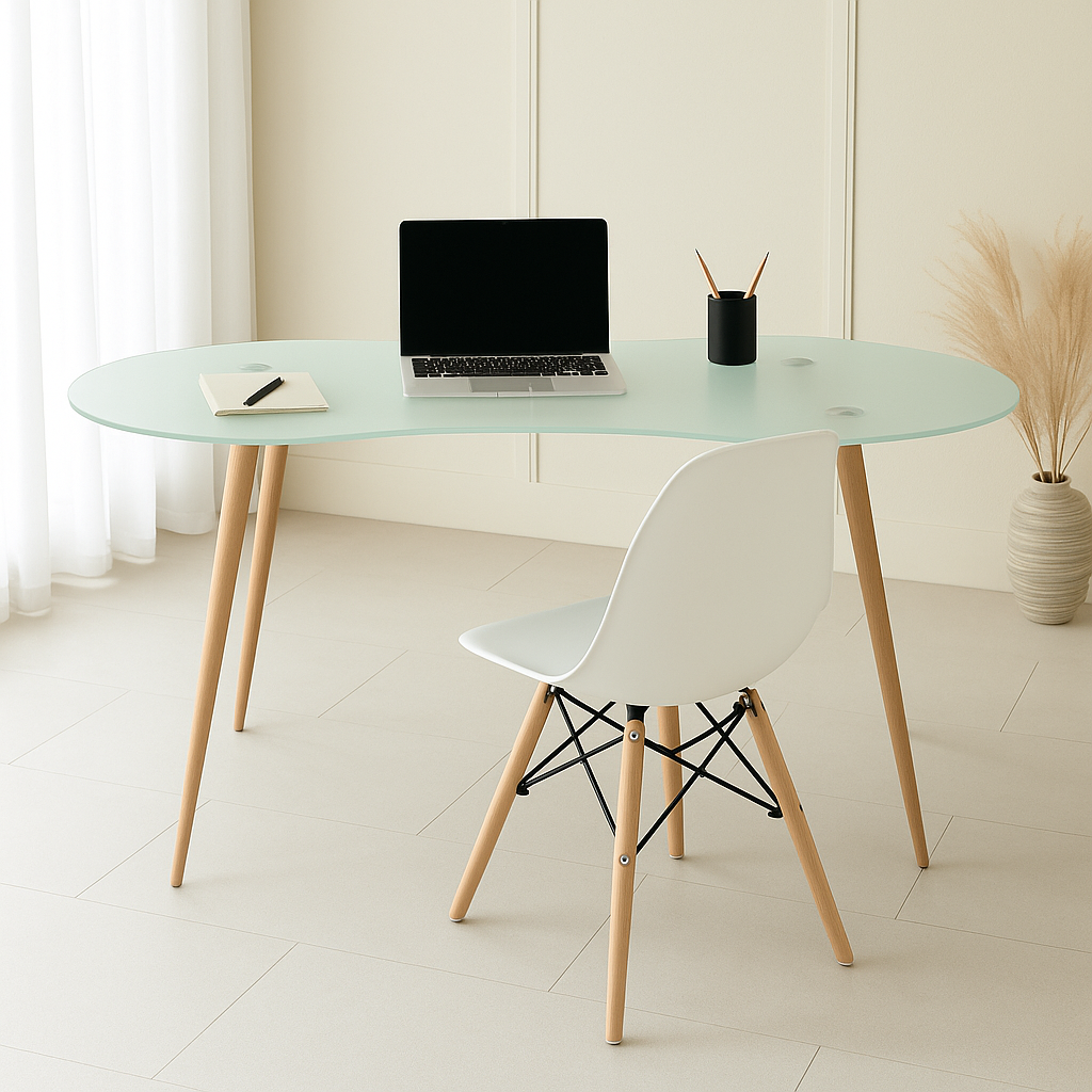 MESA ESCRITORIO SKAT TRANSLÚCIDO PATAS ASERRADAS - 2