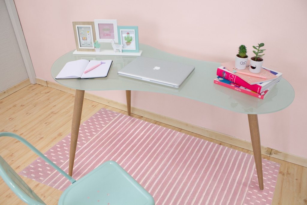 MESA ESCRITORIO SKAT TRANSLÚCIDO PATAS ASERRADAS - 3