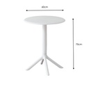MESA REDONDA PRINCETON BLANCA 60CM - 4