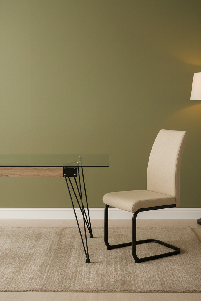 MESA SPIDER TAPA CRISTAL PATA NEGRA - 2