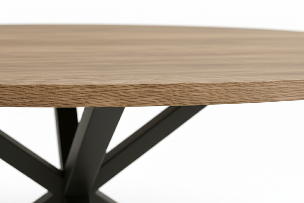 MESA STACY ROBLE OVAL NEGRA TAPA MELAMINA 1400x800x750mm - 4