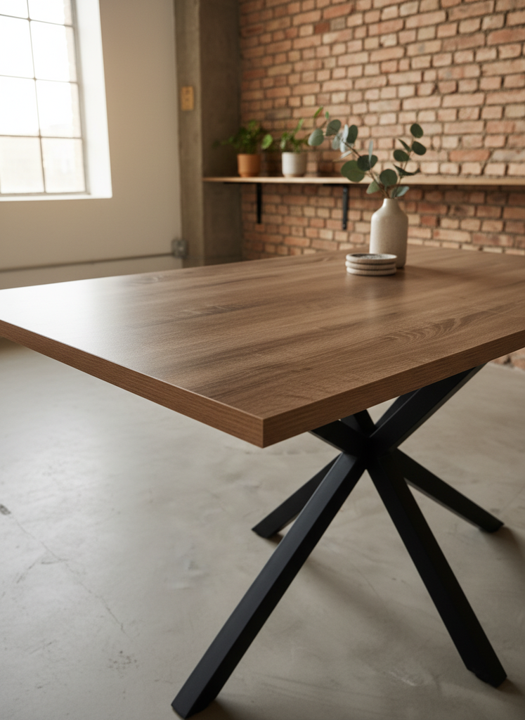 MESA STACY TAPA ROBLE RECTANGULAR NEGRO 1400x800x750mm - 4