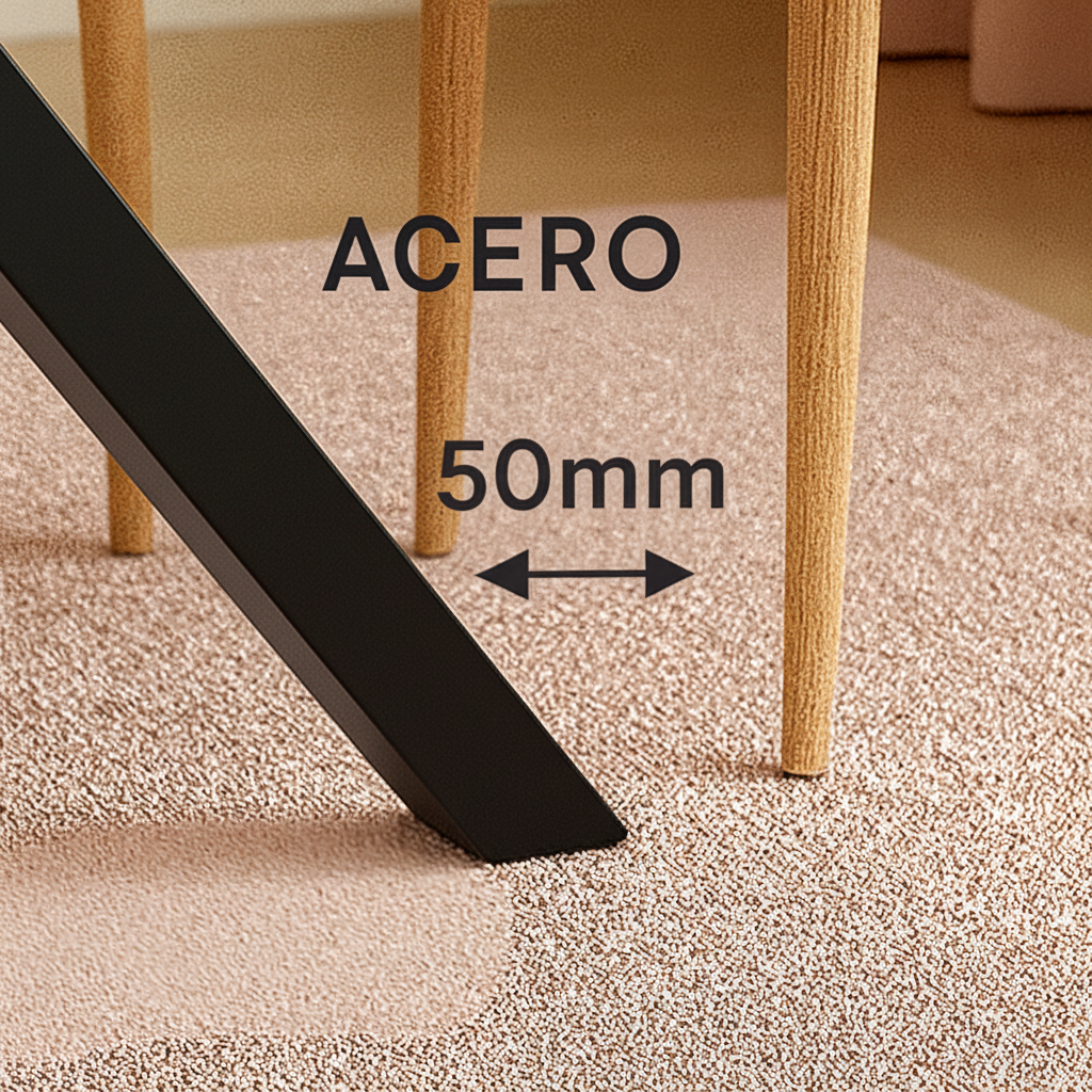 MESA STACY TAPA ROBLE RECTANGULAR NEGRO 1400x800x750mm - 5