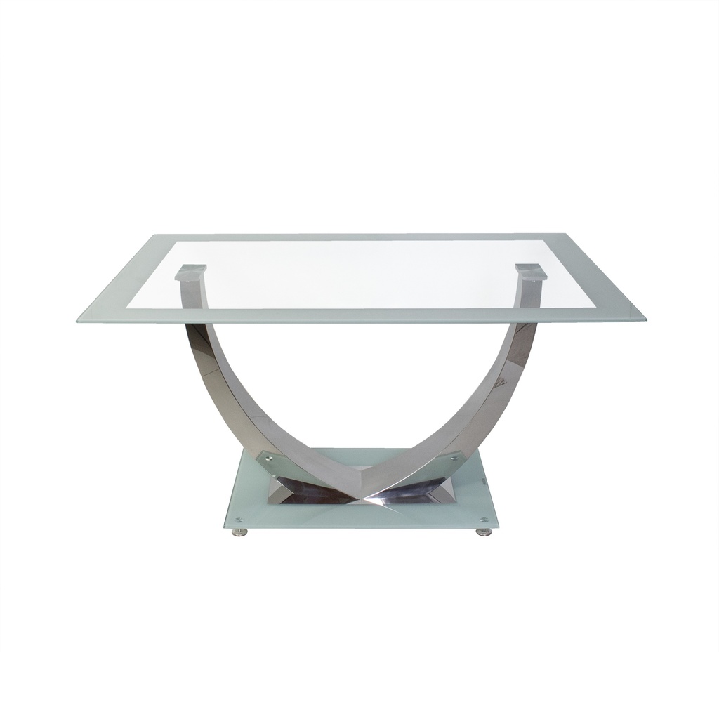 MESA UNIQUE BLANCA PATA CROMADA - 2