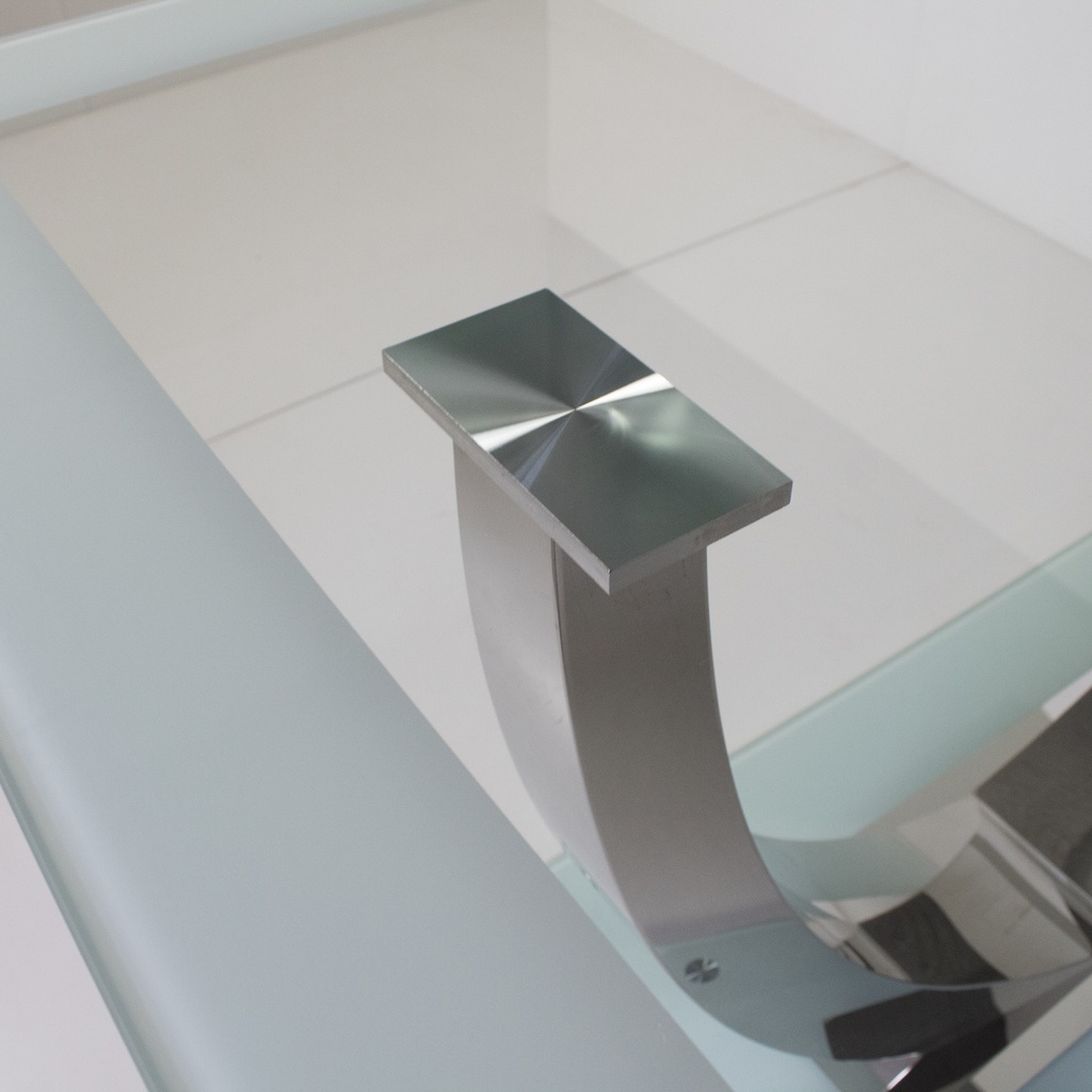 MESA UNIQUE BLANCA PATA CROMADA - 4