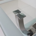 MESA UNIQUE BLANCA PATA CROMADA - 4