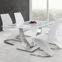 MESA UNIQUE BLANCA PATA CROMADA - 6