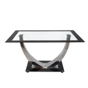 MESA UNIQUE NEGRA PATA CROMADA - 2