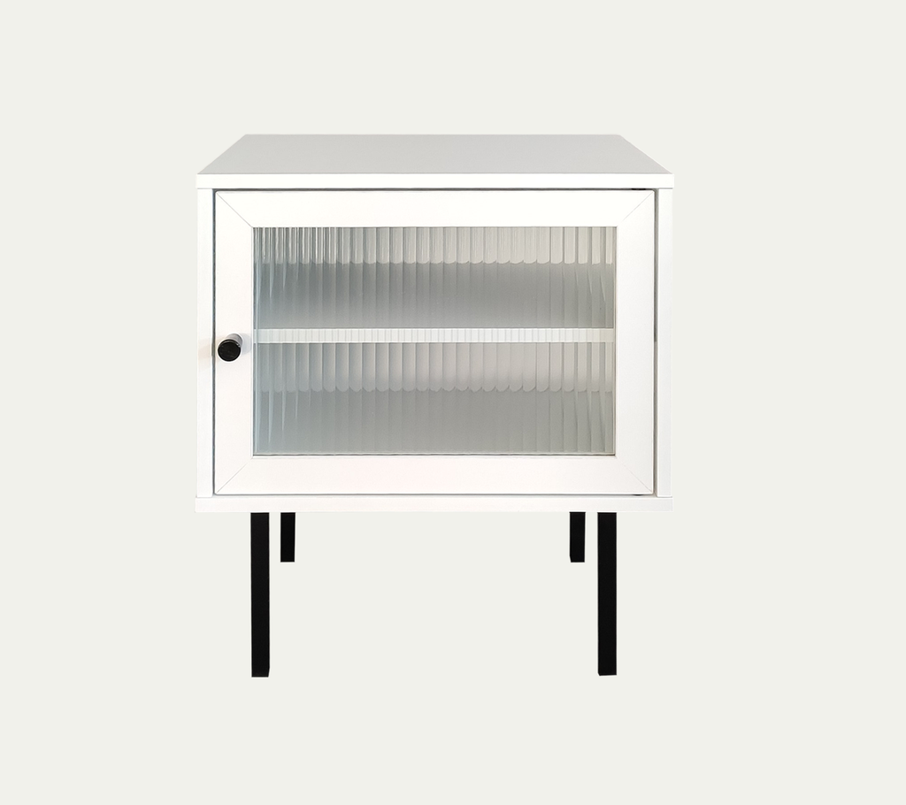 MESITA VITINIA BLANCA PUERTA CRISTAL - 2