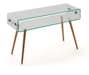 Consola HOLANDA-120TR, madera, cristal, 120x40 cms