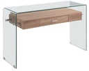 Consola MARILYN, madera, cristal, 120x40 cms