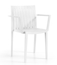Sillón CHOPIN, apilable,  polipropileno blanco*