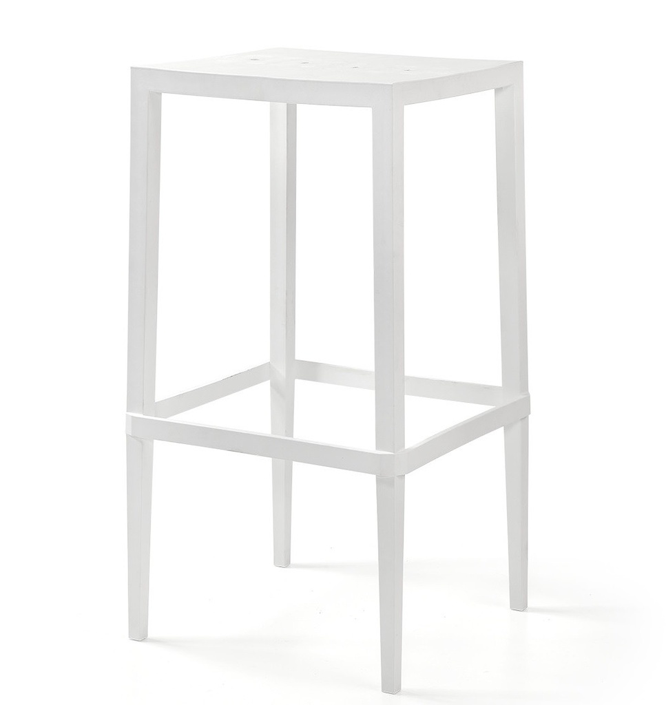 Mesa CHOPIN-103, apilable, polipropileno blanco, 50 x 50 x 103 cms