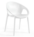 Silla COSMOS, apilable,  polipropileno blanco
