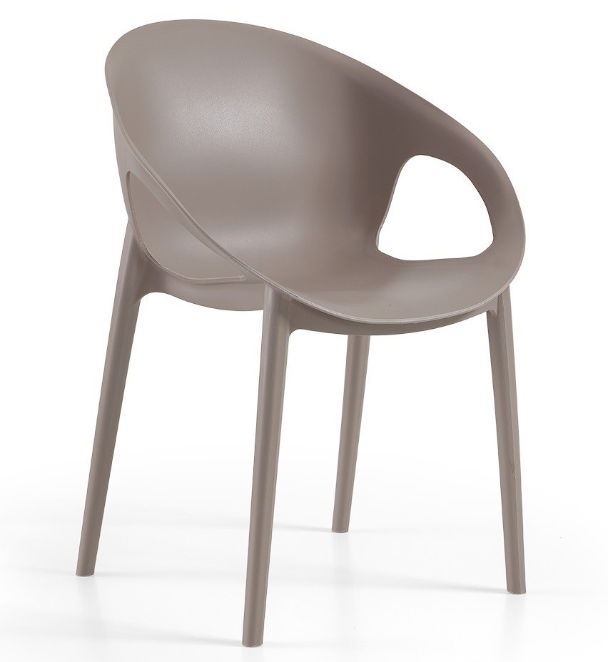 Silla COSMOS, apilable,  polipropileno tórtora