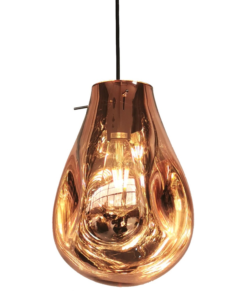 Lámpara MEISSA, colgante, cristal bronce