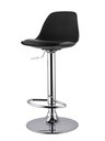 Taburete TOW RG, cromado, polipropileno y cojín negro