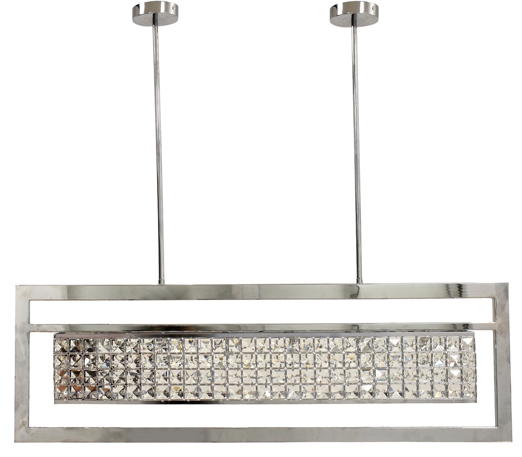 Lámpara ATRIA, colgante, metal, cristal