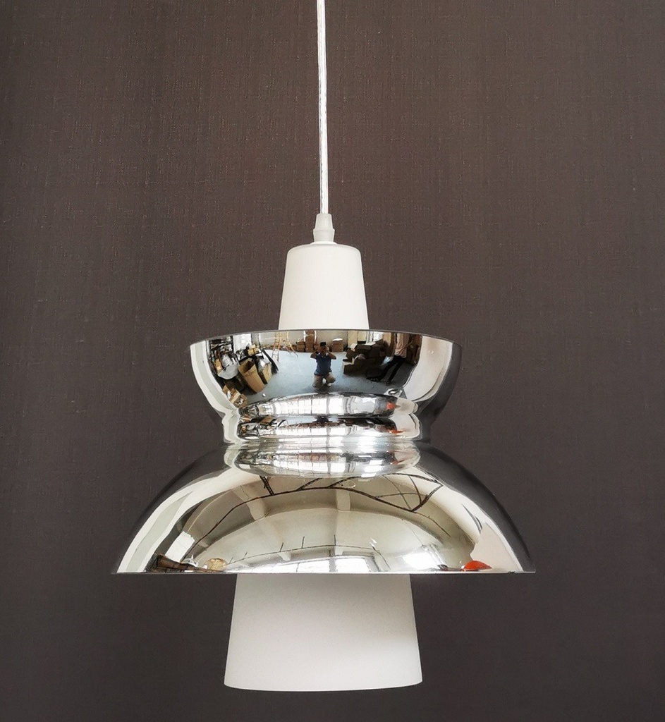 Lámpara JÚPITER, colgante, metal, plata